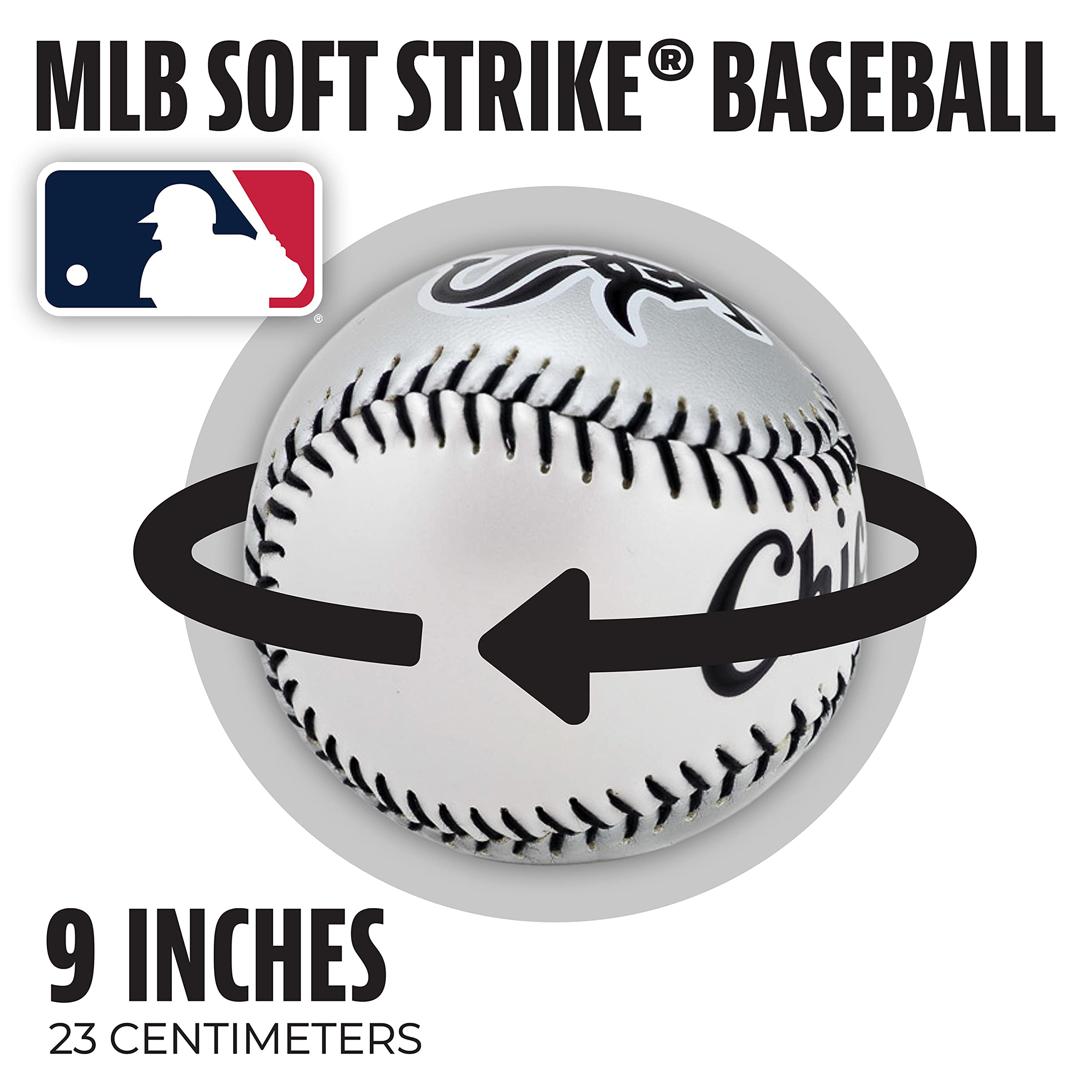 Franklin Sports Chicago White Sox Mlb Team Baseball - Mlb Team Logo Soft Baseballs - Toy Baseball For Kids - Great Decoration Fo