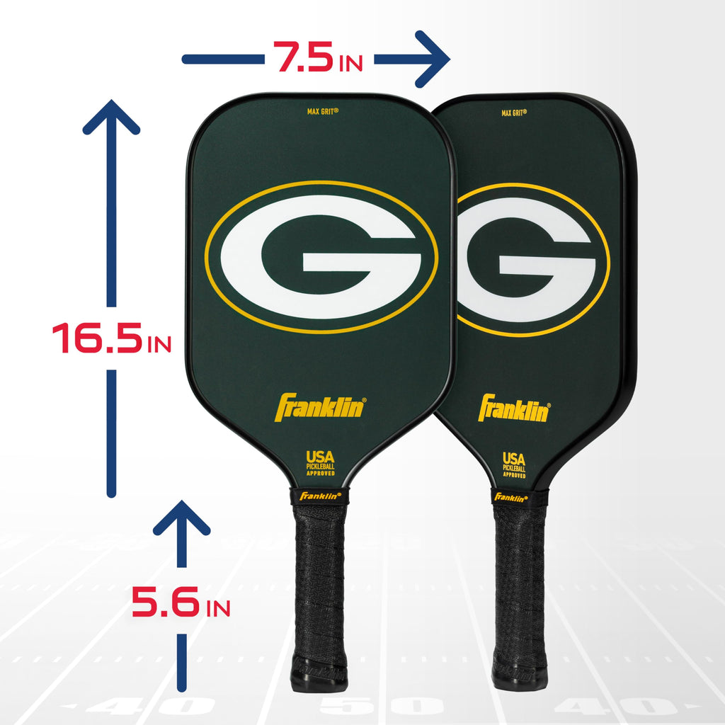 Franklin Sports Nfl Green Bay Packers Pickleball Paddle - Pickleball X - Polypropylene Core, Team Logo - Nfl Official Licensed P
