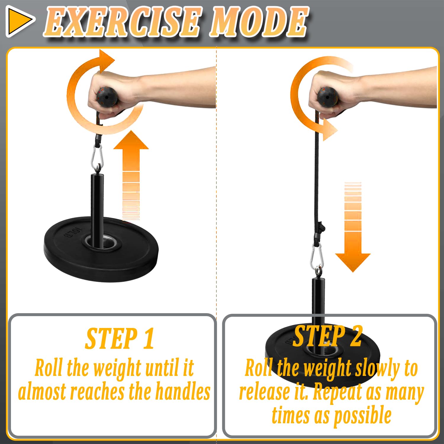 Forearm Blaster Roller Anti-Slip Handle Forearm Wrist Exerciser Trainer Strength Equipment Home Gym Must For Exercising Fitness