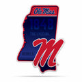 Rico Industries Ncaa Mississippi Rebels State Shape Shape Cut Pennant - Home And Living Room D  Cor - Soft Felt Ez To Hang