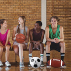 Sratte 3 Pcs Sports Balls Sport Set Including Official Size Soccer Basketball Football With Pump And Carry Bag For Teens Adults