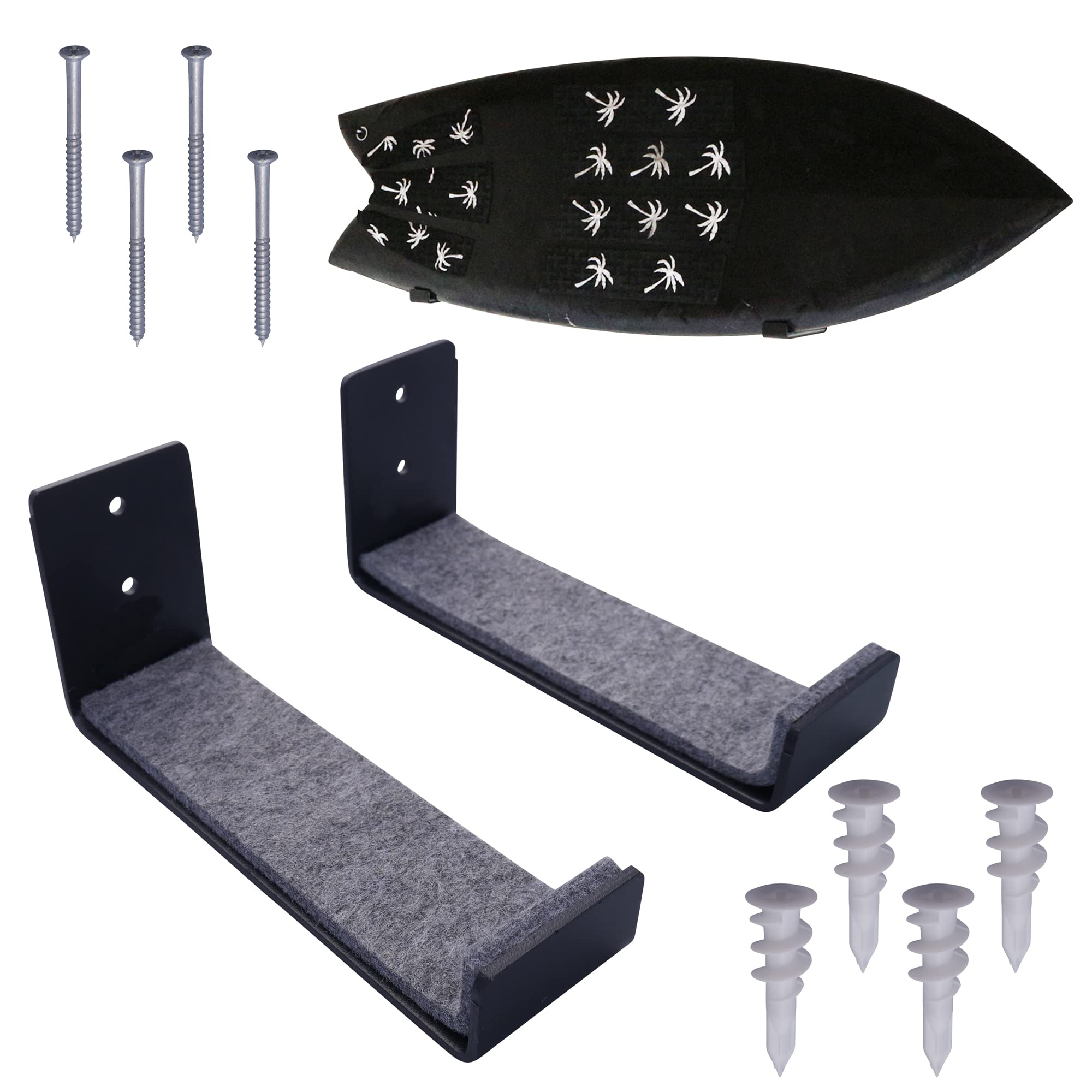 Ho Stevie! Surfboard Wall Mount - Strong Racks Hold Any Size Surfboard - Easy To Install (Hardware Included) - Felt Padding Prot