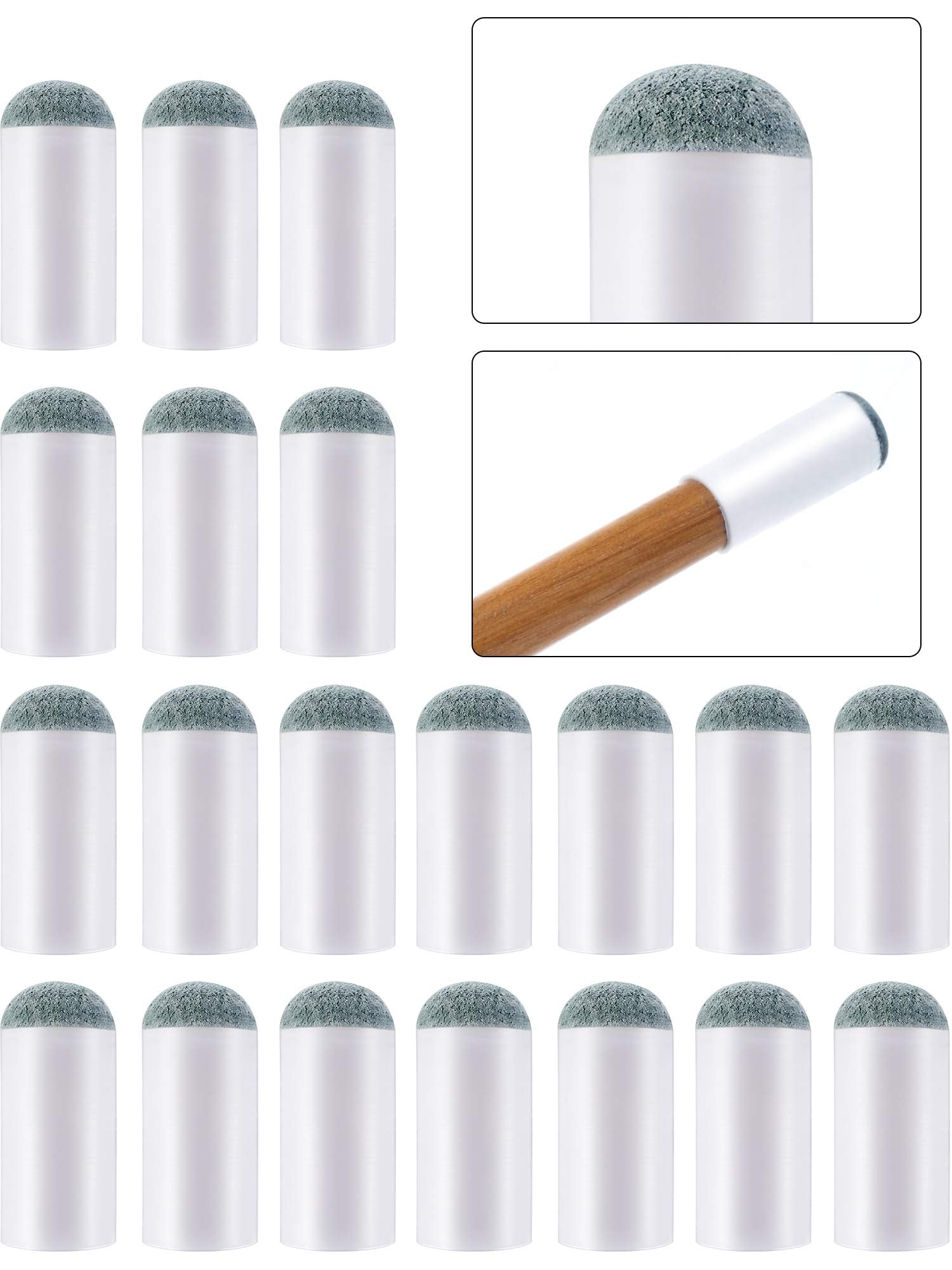 Eboot 40 Slip On Pool Cue Tips Billiard Cue Tips Slip-On Cue Tip Replacement