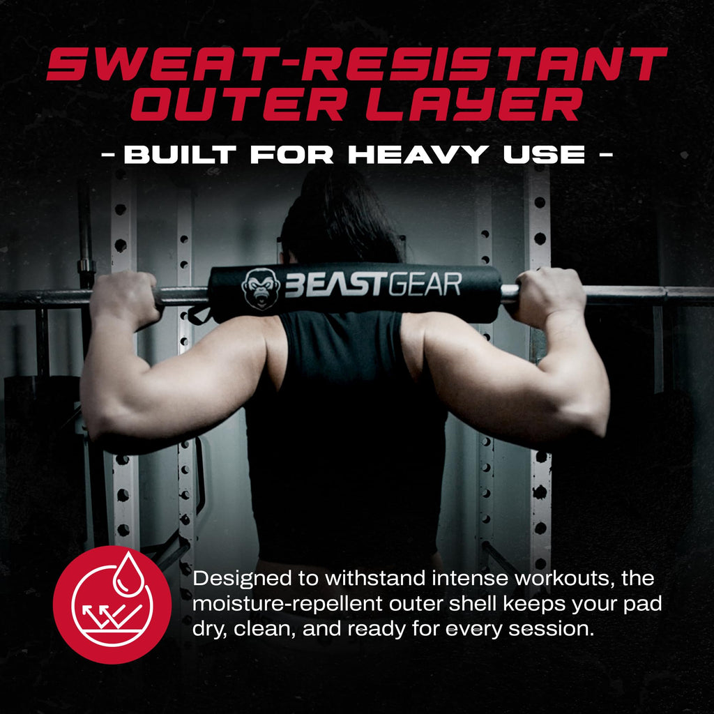 Beast Gear Barbell Pad For Hip Thrust Machine - Heavy Duty, Weightlifting Hip And Squat Bar Pad Wsecure Hook & Loop Fastener - C