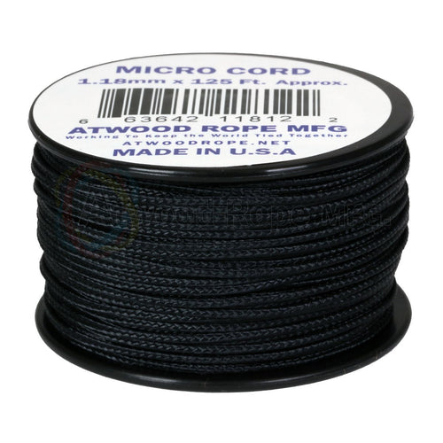 Atwood Rope Mfg 1.18Mm X 125' Micro Cord, Black