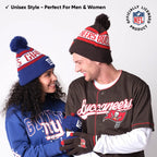 Ultra Game Nfl Mens Womens Super Soft Winter Beanie Knit Hat With Extra Warm Touch Screen Gloves, Jacksonville Jaguars, Team Col