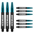 Red Dragon Gerwyn Price Iceman Nitrotech Ionic Short Black Stems - 2 Sets Per Pack (6 Stems In Total)