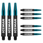 Red Dragon Gerwyn Price Iceman Nitrotech Ionic Short Black Stems - 2 Sets Per Pack (6 Stems In Total)