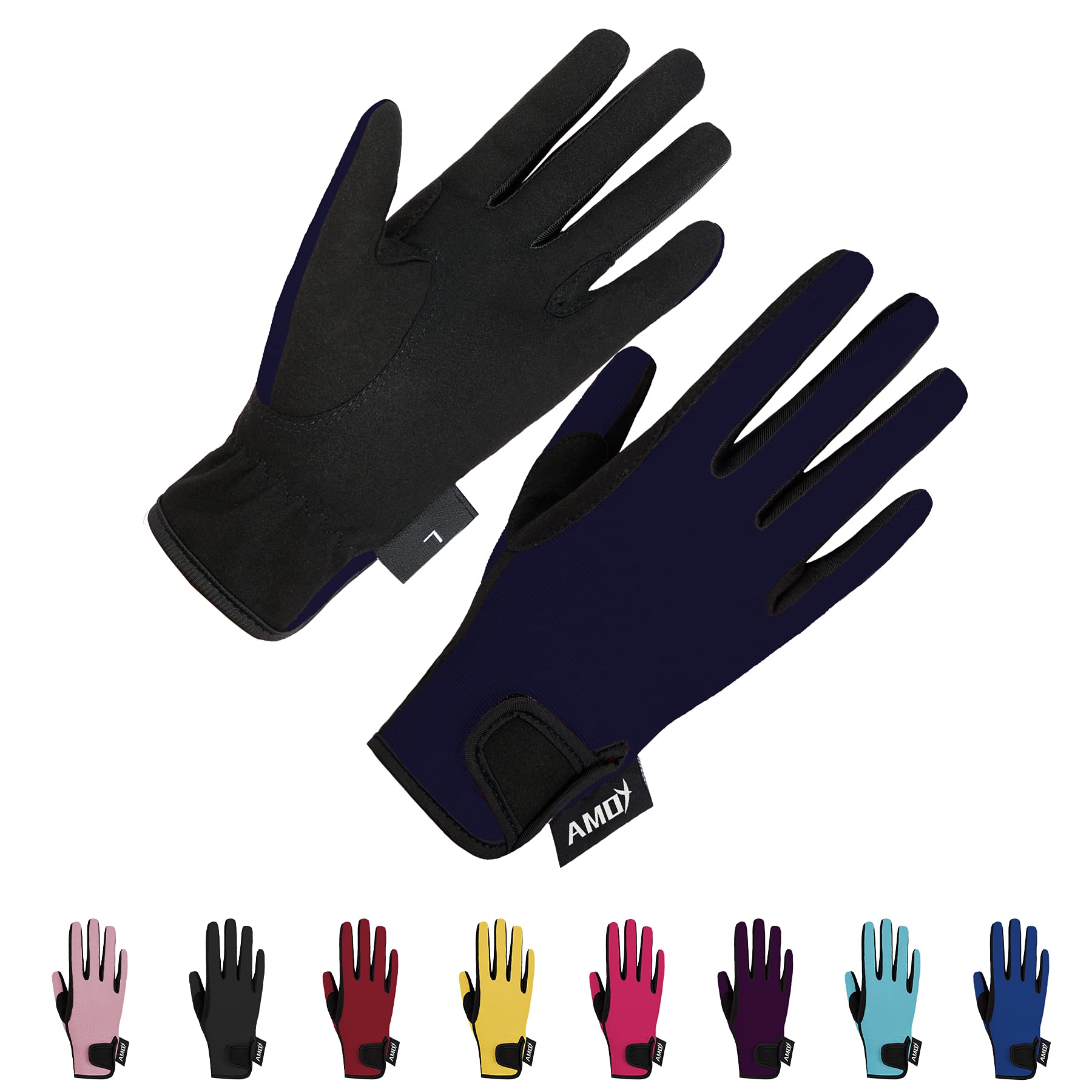 Amoy Horse Riding Gloves for Girls & Boys Children Equestrian Horseback Anti-Slipping Kids Youth Outdoor Biking Cycling Sport Mi