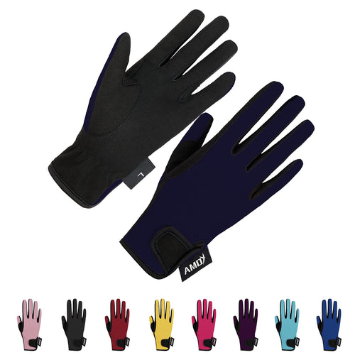 Amoy Horse Riding Gloves for Girls & Boys Children Equestrian Horseback Anti-Slipping Kids Youth Outdoor Biking Cycling Sport Mi