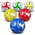 Deekin 6 Pack Soccer Ball With Pump Official Size Indoor Outdoor Soft Soccer Ball Bulk For Child Teens Adults Sport Gift Trainin