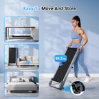 Therun Walking Pad Treadmill Under Desk, Portable Mini Treadmill For Home/Office With 2.5Hp And 265 Lbs Weight Capacity Remote C