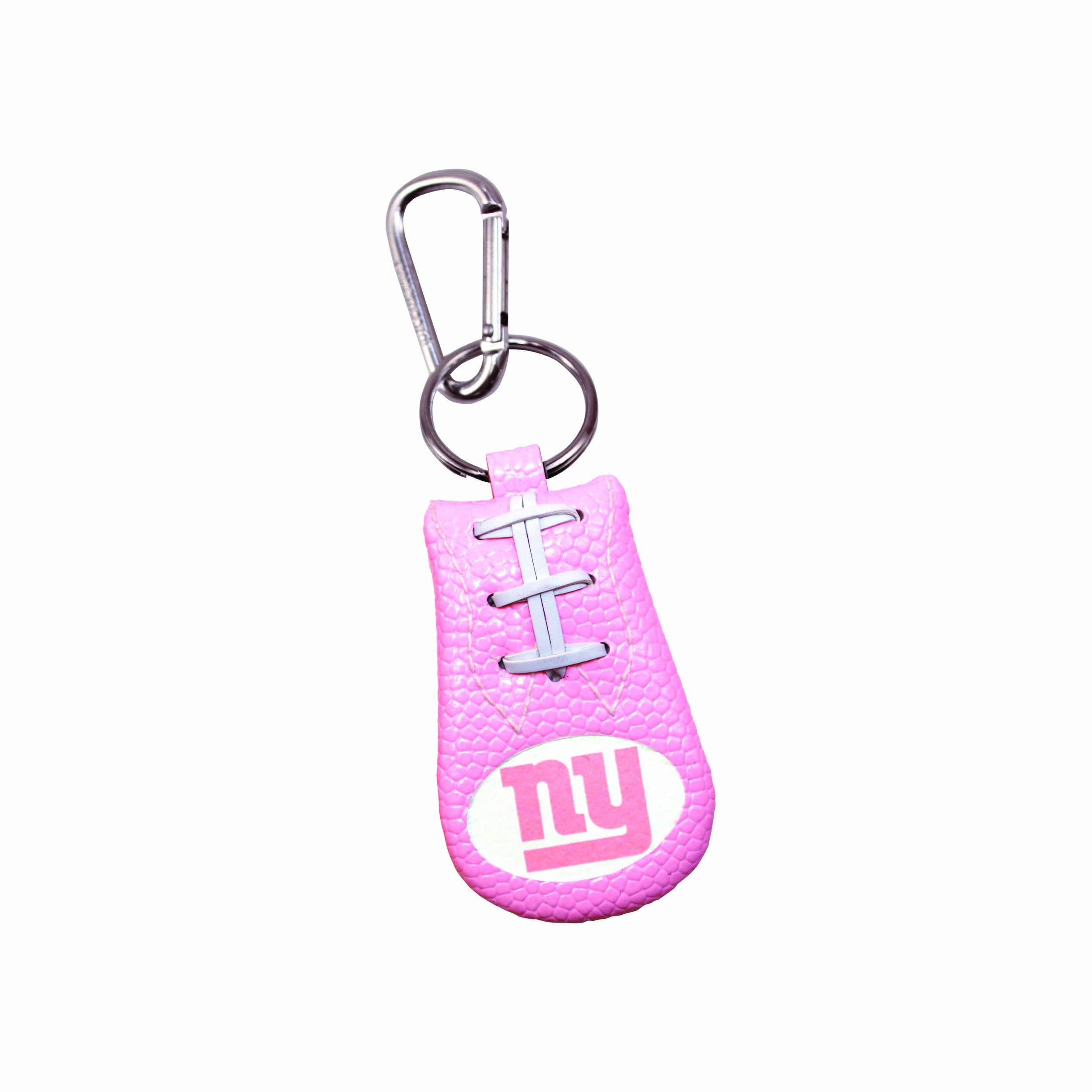 New York Giants Pink Nfl Football Keychain