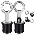 2 Pieces Stainless Steel Drain Snap Plug Boat Drain Plug for Drains (1 Inch)
