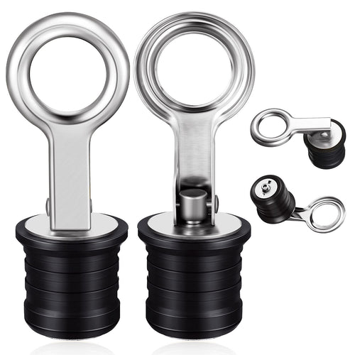 2 Pieces Stainless Steel Drain Snap Plug Boat Drain Plug for Drains (1 Inch)