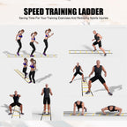 Agility Ladder,Speed Training Equipment Set,20Ft Rungs Speed Ladder,Soccer Cones,Jump Rope, Running Resistance Umbrella,Basketba
