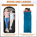 Geertop Flannel Sleeping Bag For Adults Xxl, Large Wide Camping Sleeping Bag 4 Season, 0 Degree Sleeping Bag For Winter Cold Wea