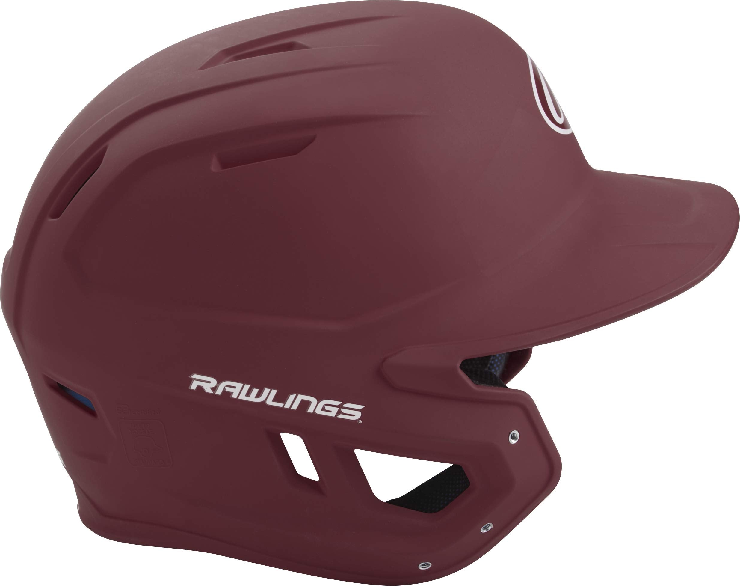 Rawlings Mach Baseball Batting Helmet, Senior, Matte Maroon