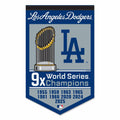 WinCraft Los Angeles Dodgers 9x World Champions Banner Pennant, 15x24