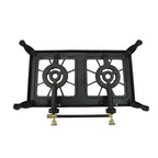 Stansport Double Burner Cast Iron Stove With Regulator Hose (209-100)