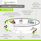 FlipBelt Classic Running Belt, Running Fanny Pack for Women and Men, USA Company - [Girly Pop Pink] - [Small]