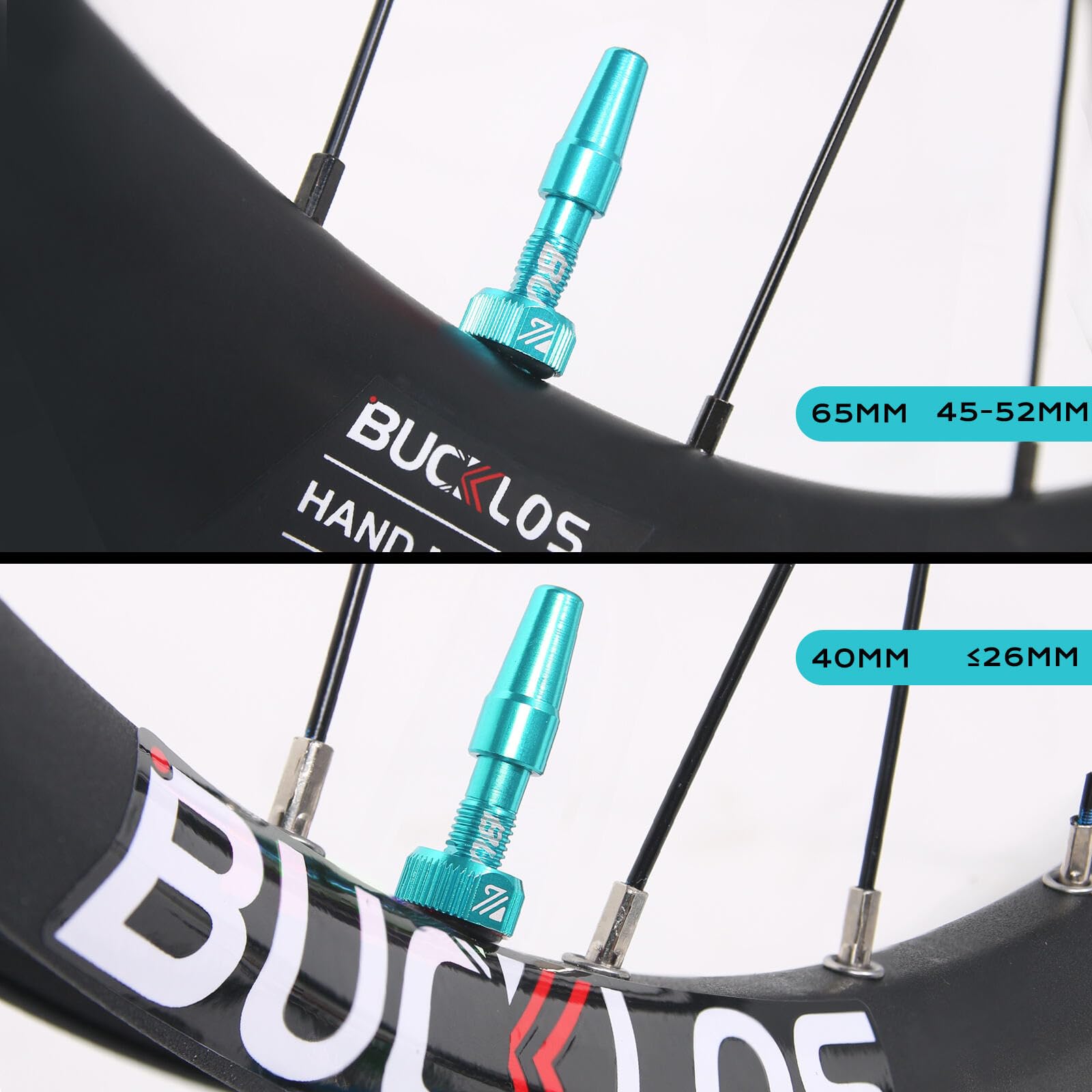 Bucklos Tubeless Presta Valve Stem 40/44/55/60/65/80/100 Mm, Valve Stem Kit With Valve Core Removal Tool For Road Bike/Mountain