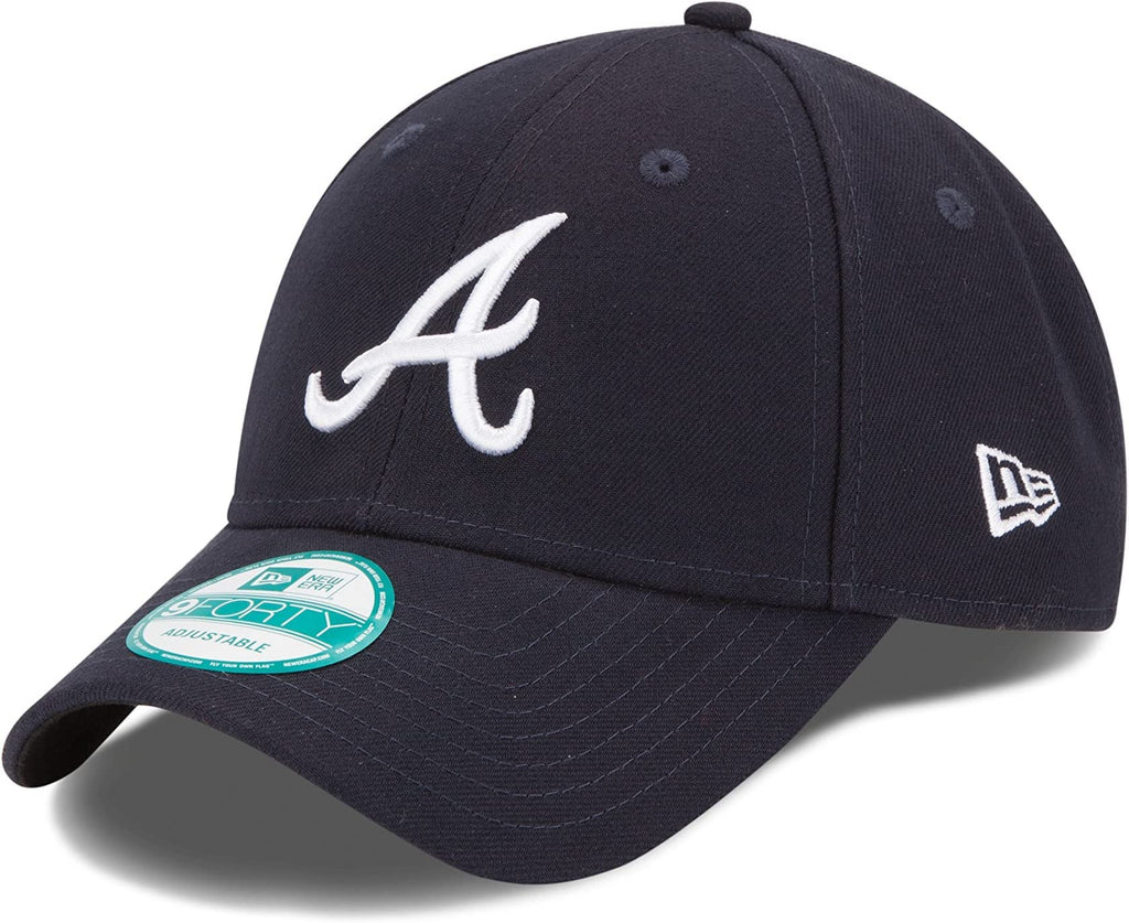 New Era Mlb The League 9Forty Adjustable Hat Cap One Size Fits All (Atlanta Braves Navy)