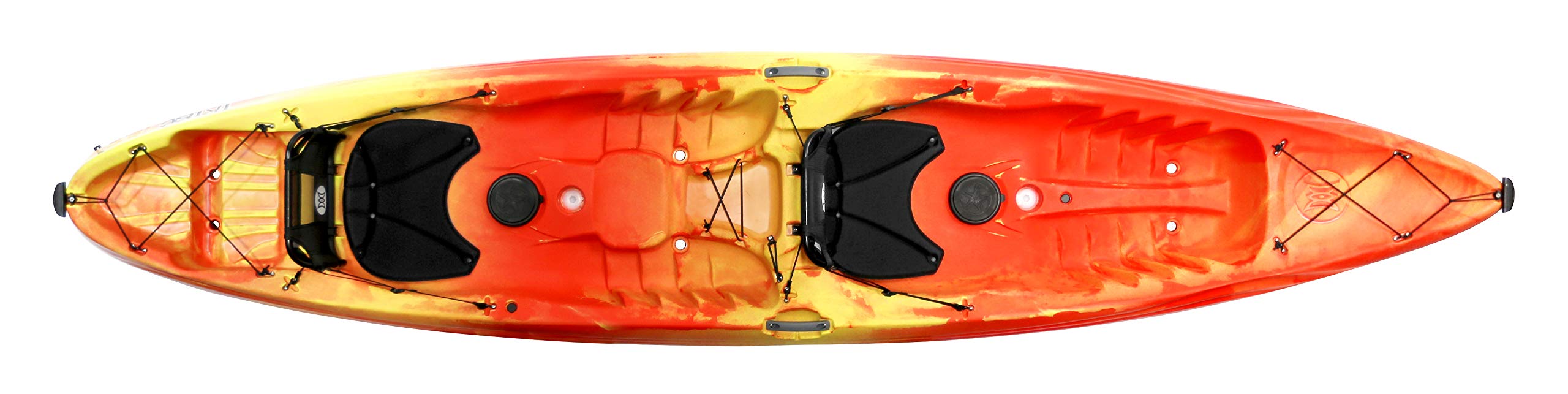 Perception - Tribe Tandem Kayak - Sit on Top - Large Rear Storage with Tie Downs - 13.5 ft - Sunset