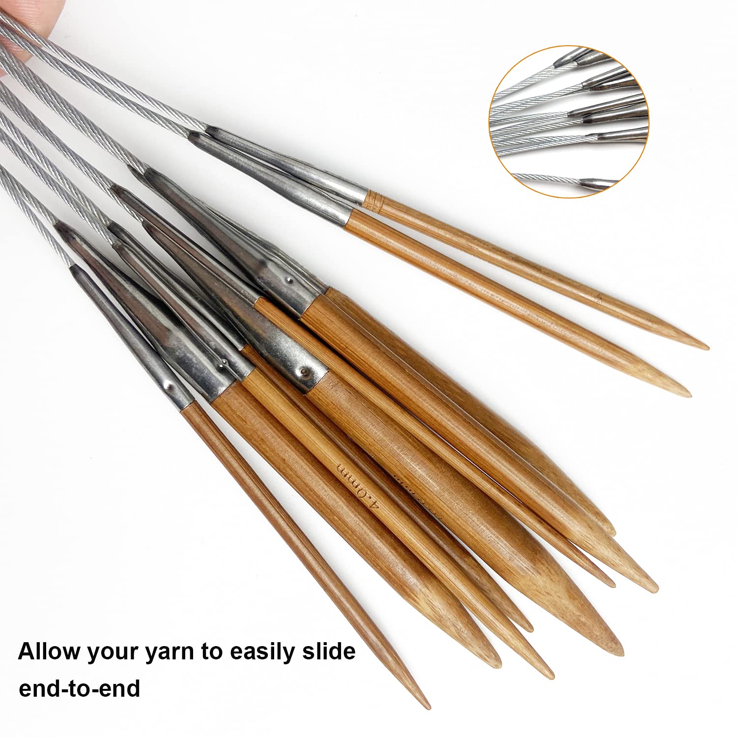 Mdoker Bamboo Circular Knitting Needle Size 4 16 Inch Circular Knitting Needles For Handmade Knitting Diy And Any Weaven Yarn Pr