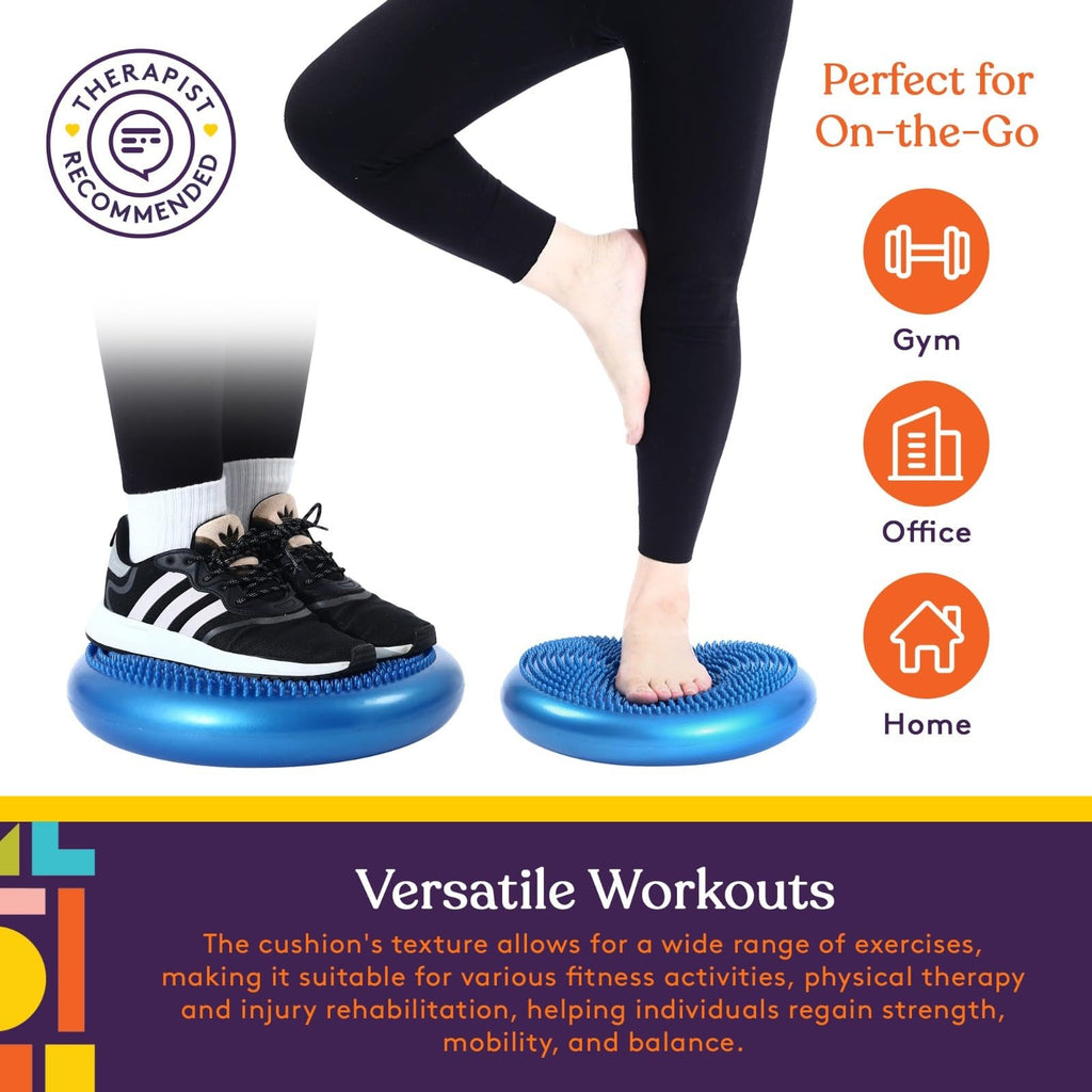 Special Supplies Stability Cushion Balance Pad For Core Strength Trainer And Flexibility, Tactile Sensory Disc For Standing Or S