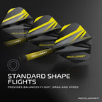 Accudart Steel Tip Dart Set 4.0 - Tungsteel Barrel - Round Grooves For Consistent Grip - Polycarbonate Shafts - Pocket Wallet Fo