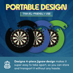 Designa Darts Su077  Dartboard Surround Durable Lightweight Eva Jigsaw Ring Design, Black