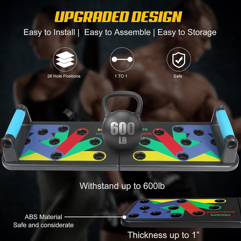 Berleng Push Up Board. 28 In 1 Pushups Fitness Stands Push Up Handles For Floor Portable Strength Training Home Gym At Home Work