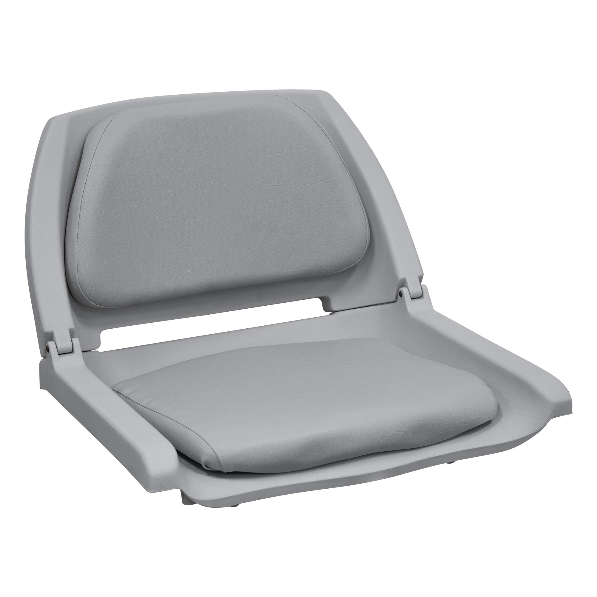 Wise 8Wd139Ls-717 Molded Fishing Boat Seat With Marine Grade Cushion Pads, Grey Shell, Grey Cushion