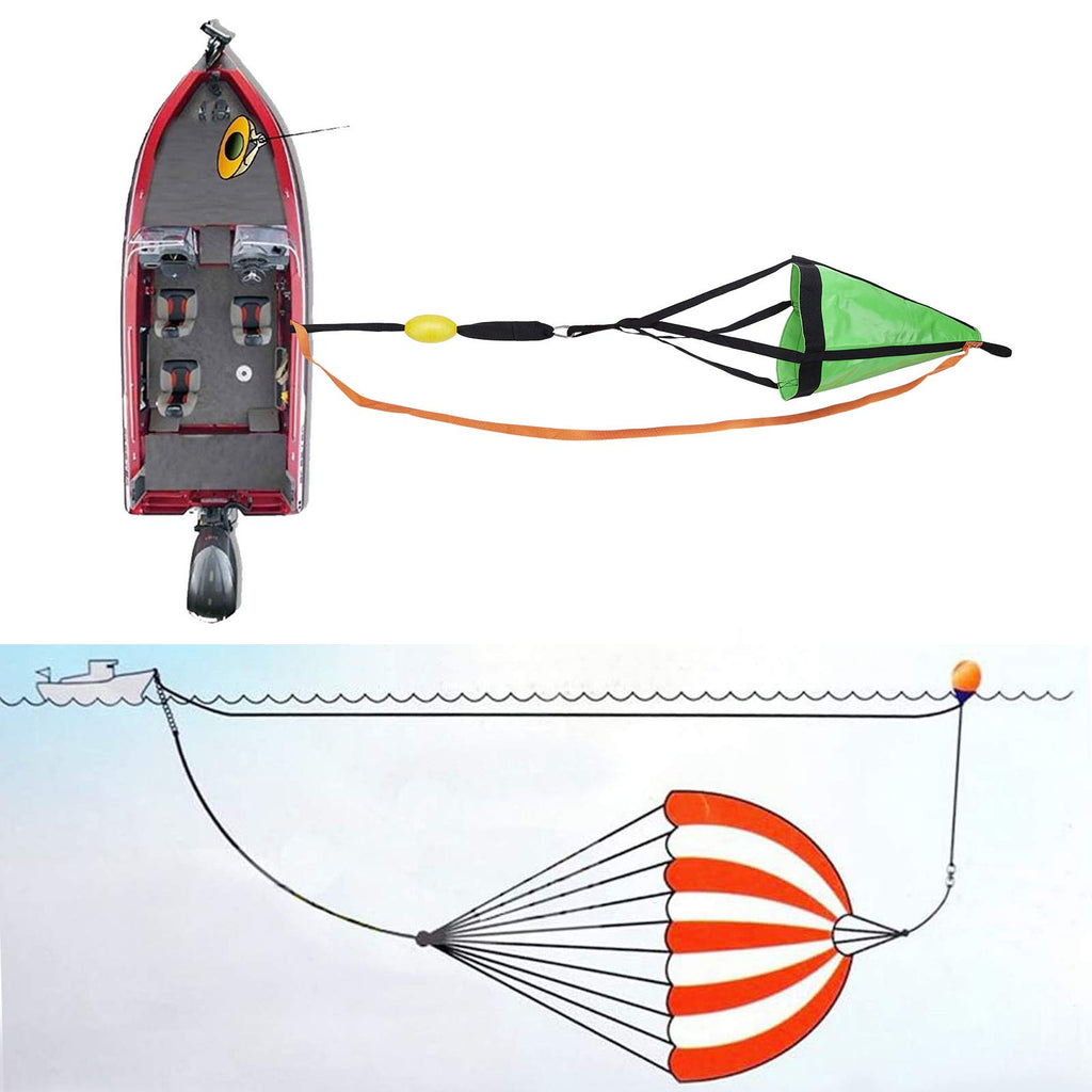Mophoexii Drift Sock Sea Anchor Drogue With Harness Buoy, Ocean Anglers Fishing Drogue Sea Anchor For Boat/Kayak/Pontoon