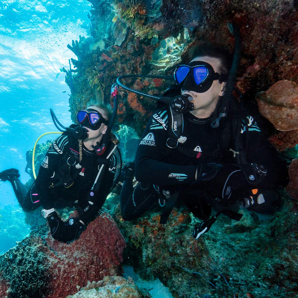 Tusa Sp-0101 Hyperdry Elite Ii Scuba Diving Snorkel, Indigo Blue