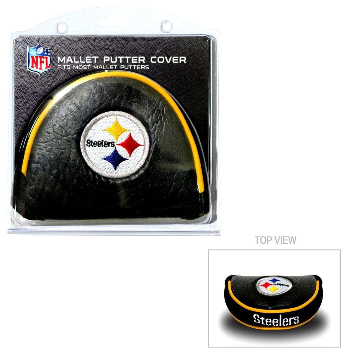 Team Golf Nfl Pittsburgh Steelers Golf Mallet Putter Cover Golf Club Mallet Putter Headcover, Fits Most Mallet Putters, Scotty C