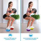 Yes4All Hedgehog Balance Pods For Exercise, Core Body Balancing, Balance Pods For Youth & Adults With Hand Pump - Set Of 6