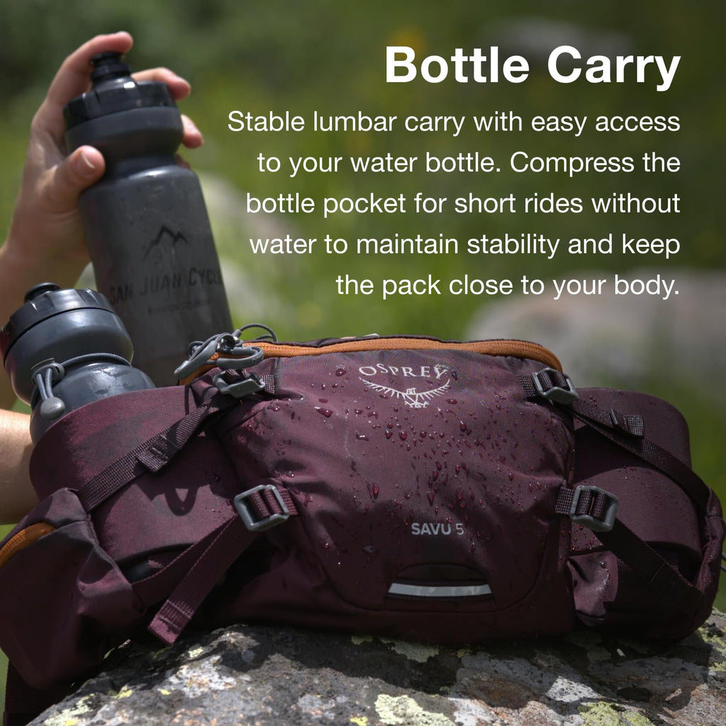 Osprey Savu 5L Biking Waist Pack for Men and Women, Aprium Purple