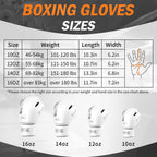 Boxing Gloves For Men And Women Suitable For Boxing Kickboxing Mixed Martial Arts Muay Thai Mma Heavy Bag Fighting Training (Whi