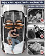 Umbrauto Heavy-Duty Suv Air Mattress W/Quick-Inflate Car Pump| Durable 2-Chamber Inflatable Van Sleeping Bed For Camping & Trave
