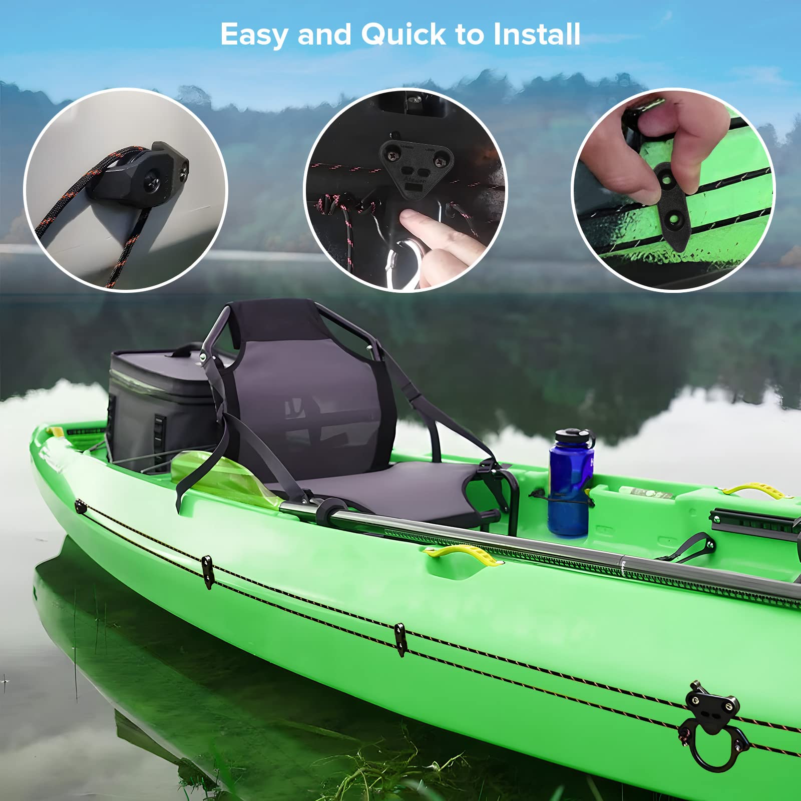 Atader Kayak Anchor Trolley Kit, Heavy Duty Anchor Trolley System For Kayak Canoe