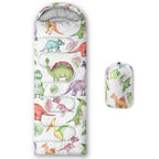 Bsntho Cartoon Dinosaur Camping Sleeping Bags,3 Season Warm & Cool Weather,Lightweight,Waterproof Sleeping Bags For Adults & Kid