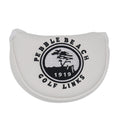 Histar Pebble Beach Magnetic Closure Golf Small Mallet Shaped Putter Cover For Scotty Cameron (White)