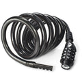 MARQUE Combination Bike Lock Cable- 3/8 inch (5FT, 10FT, 15FT, 25FT) Resettable Combination Lock, Anti-Theft Coiled Secutiry Cab