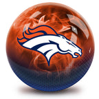 Denver Broncos Nfl On Fire Bowling Ball 15Lbs