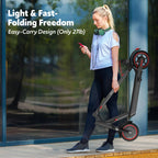 Electric Scooter Adults, Up to 23 Miles & 19 MPH, Front Suspension, Folding E-Scooter Built-in Side Lights, 550W Motor, 36V 10.5