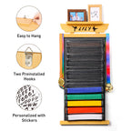 Tilhumt 12 Belts Karate Belt Display Rack With Photo Shelf, Felt Taekwondo Belt Display Holder Martial Arts Belt Display For Kid
