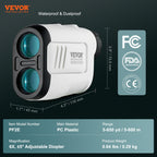 Vevor Golf Rangefinder, 650 Yards Laser Golfing Hunting Range Finder, 6X Magnification Distance Measuring, Golfing Accessory Wit