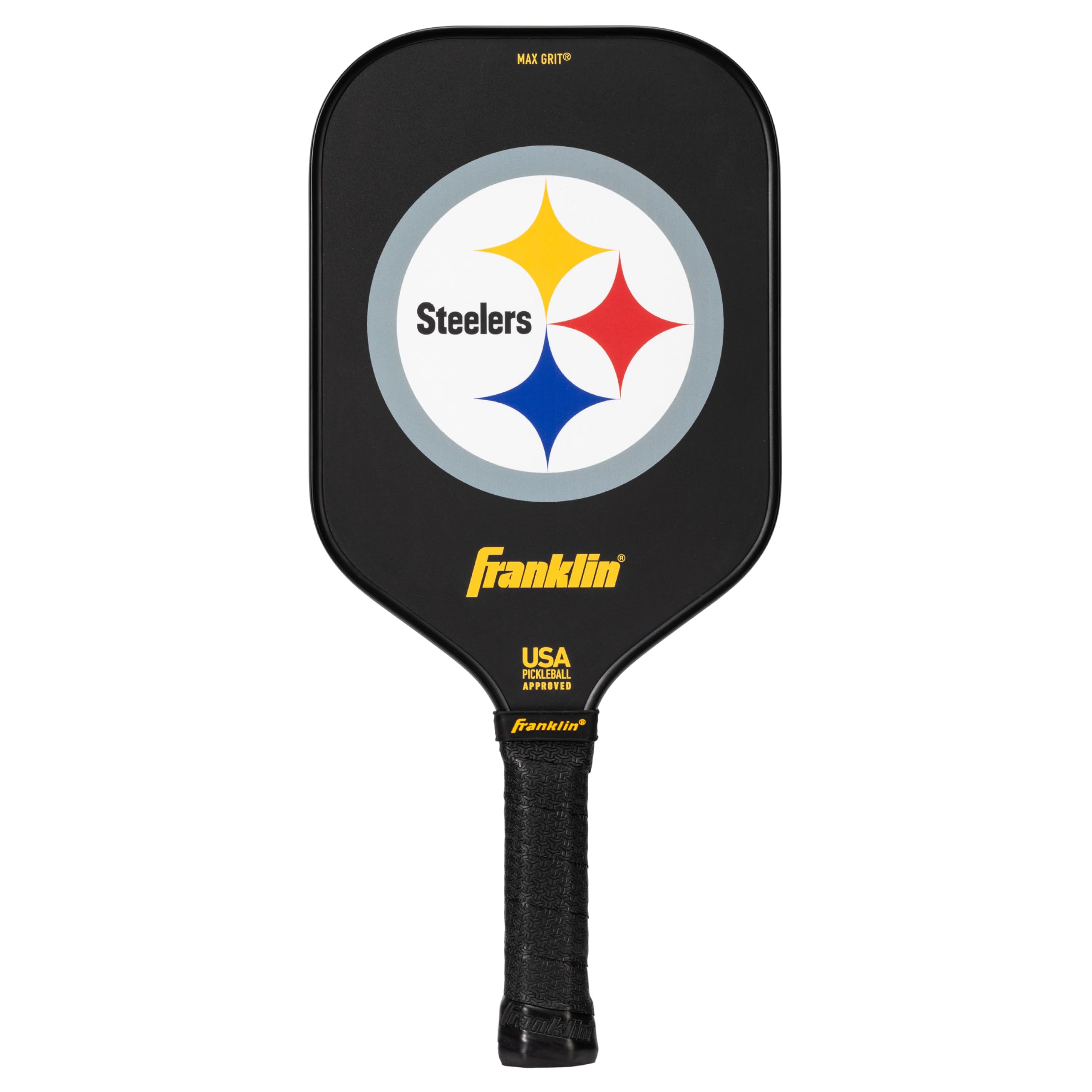 Franklin Sports Nfl Pittsburgh Steelers Pickleball Paddle - Pickleball X - Polypropylene Core, Team Logo - Nfl Official Licensed